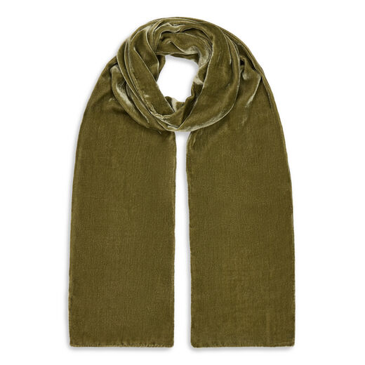 Fennel green velvet scarf